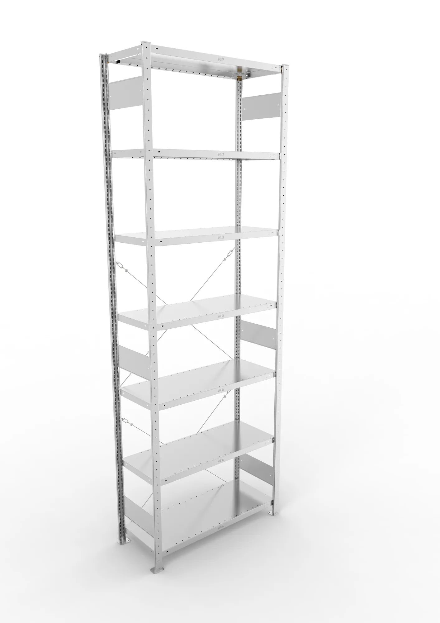 Fachbodenregal in verzinkt von META