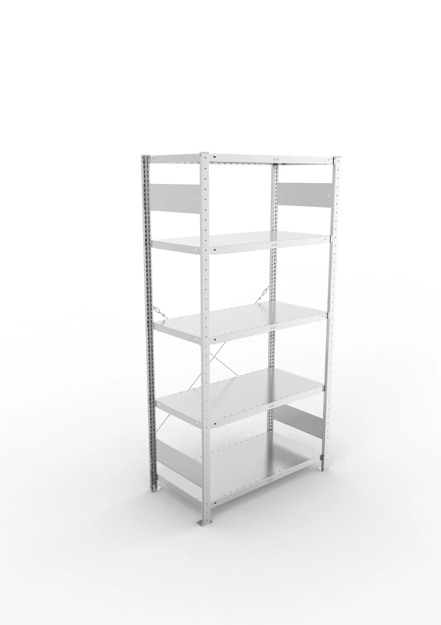 Fachbodenregal in verzinkt von META