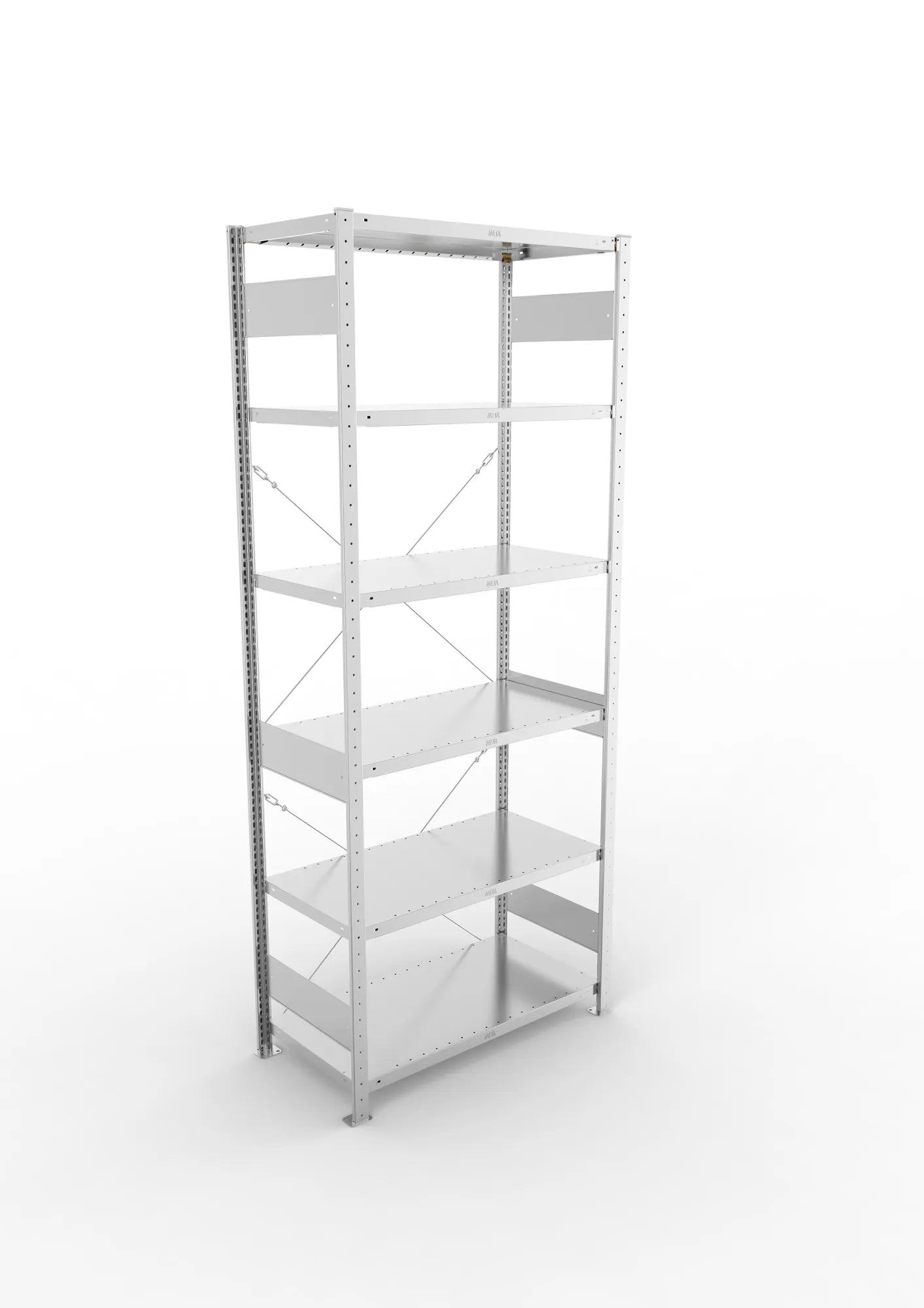 Fachbodenregal in verzinkt von META