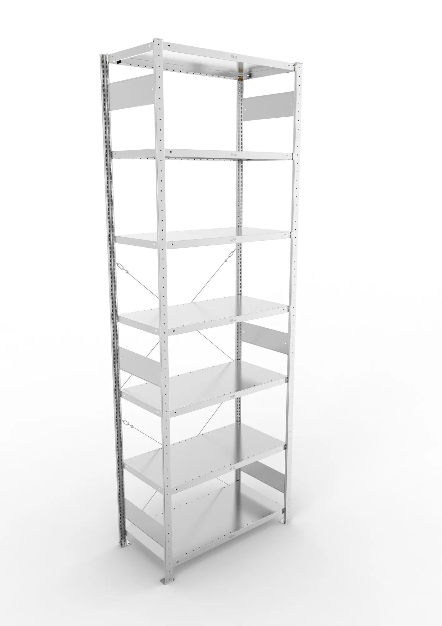 Fachbodenregal in verzinkt von META