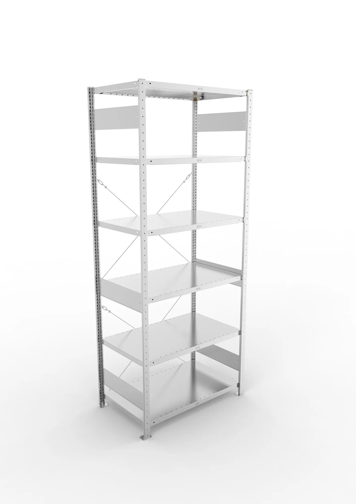 Fachbodenregal in verzinkt von META