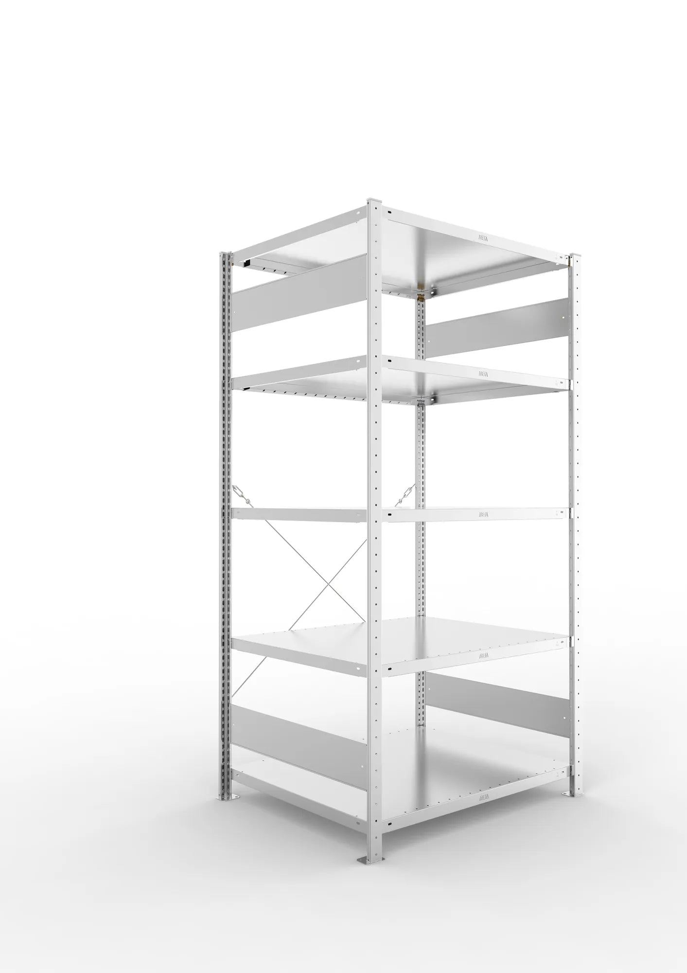 Fachbodenregal in verzinkt von META