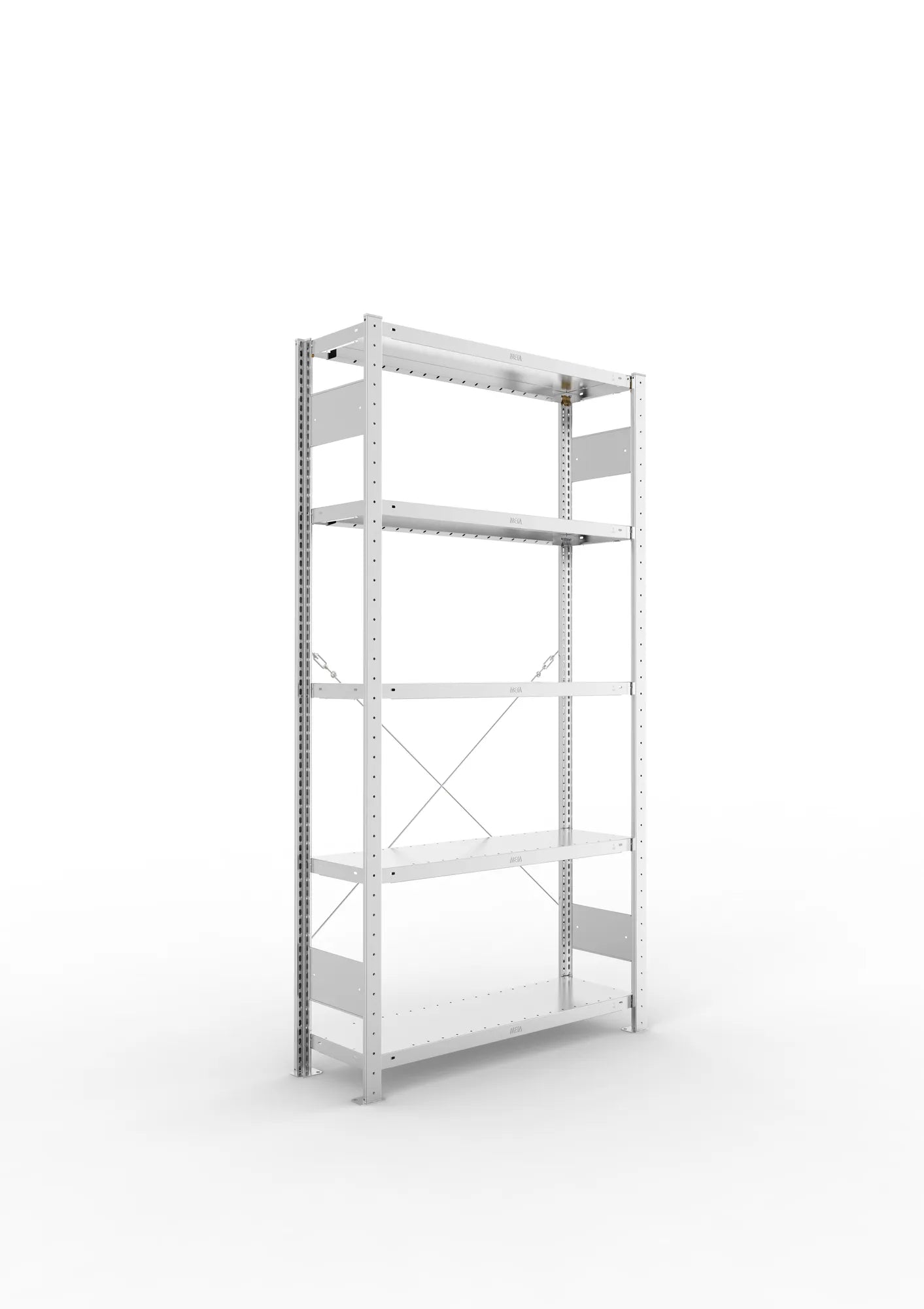Fachbodenregal in verzinkt von META