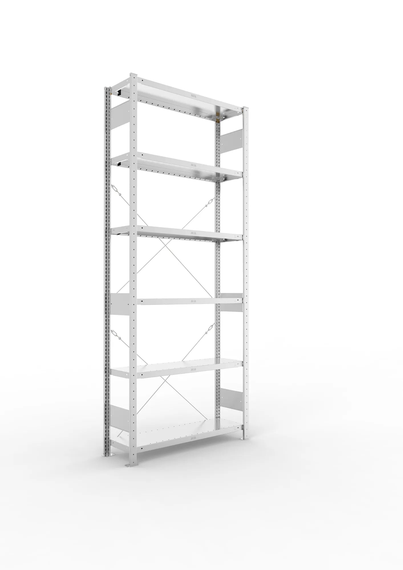 Fachbodenregal in verzinkt von META