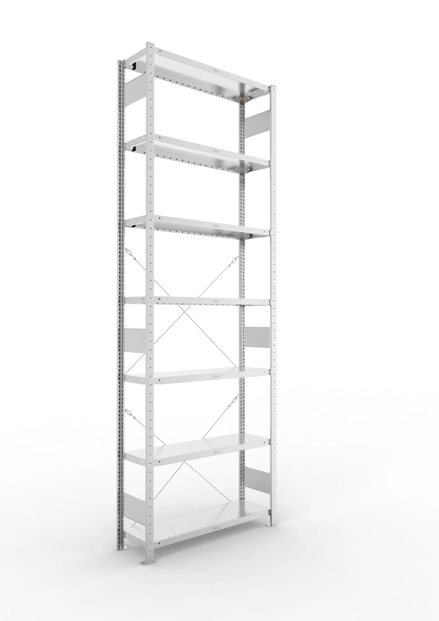 Fachbodenregal in verzinkt von META
