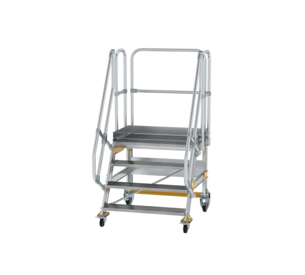 Plattformtreppe 60° fahrbar von MUNK Stufenbreite 1000 mm 4 Stufen