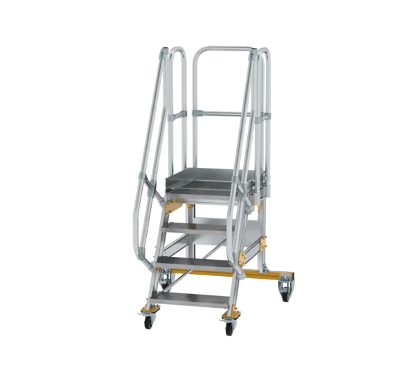 Plattformtreppe 60° fahrbar von MUNK Stufenbreite 600 mm 4 Stufen