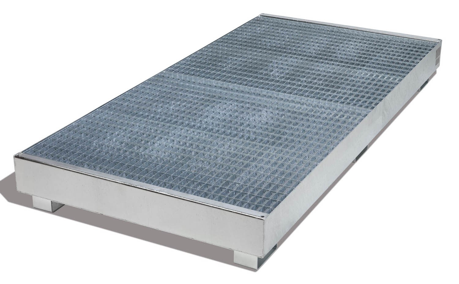 Stahl Auffangwanne für 12x200l Fass feuerverzinkt mit Gitterrost Volumen 600l