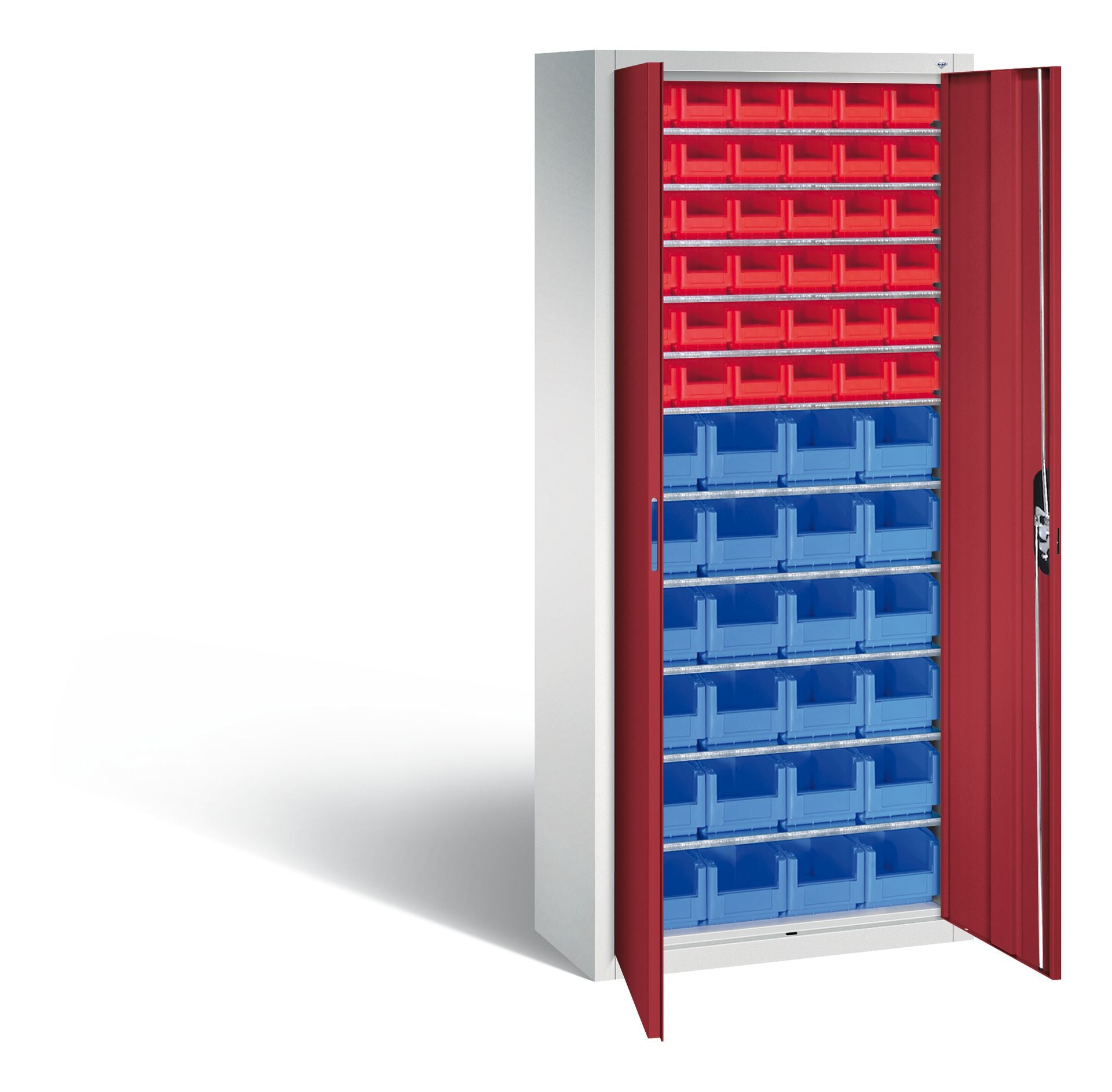 Magazinschrank von C+P in rot