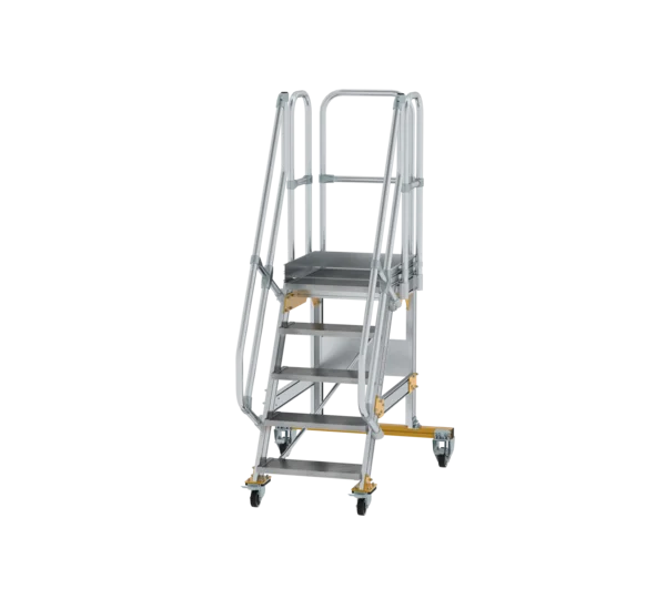 Plattformtreppe 60° fahrbar von MUNK Stufenbreite 600 mm 5 Stufen
