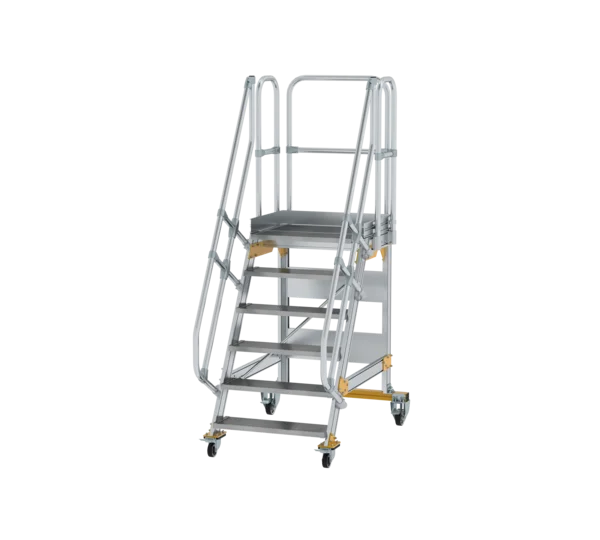 Plattformtreppe 60° fahrbar von MUNK Stufenbreite 800 mm 6 Stufen