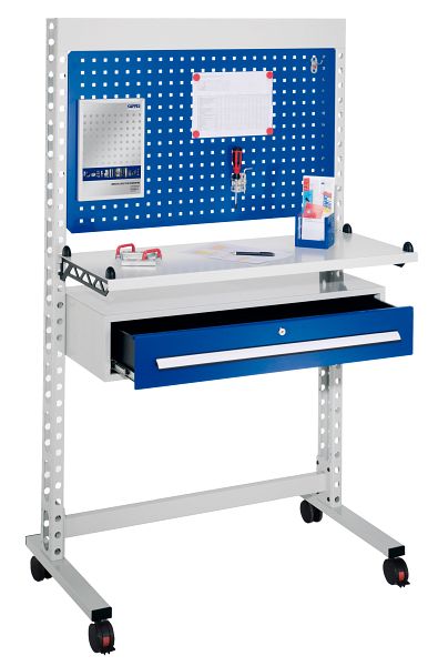 Steharbeitsplatz, RAL 7035 /501, H1770 x B 1070 mm, Modell 7