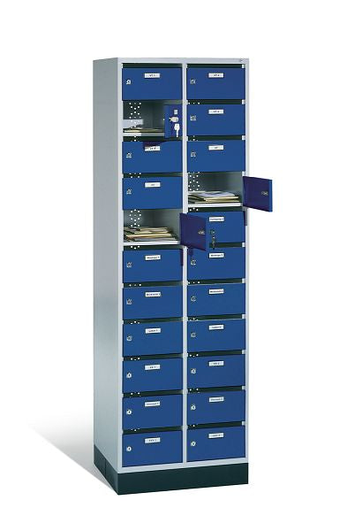 Verteilerschrank 22 Fächer, H1950xB620xT490 mm, Blau