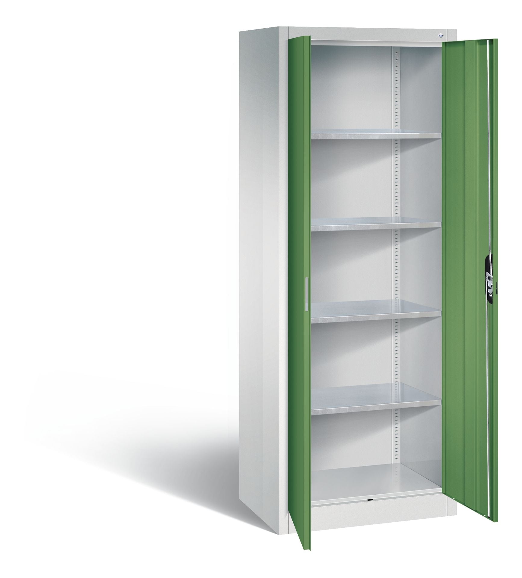 Flügeltürenschrank Acurado 700mm Breite Innenansicht Resedagrün