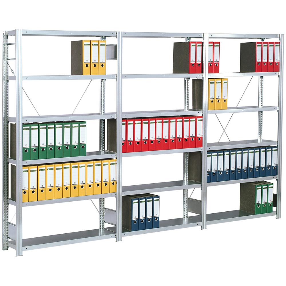 Office basic shelf galvanized 200x100x60 cm shelf load 150 kg bay load 2,000 kg