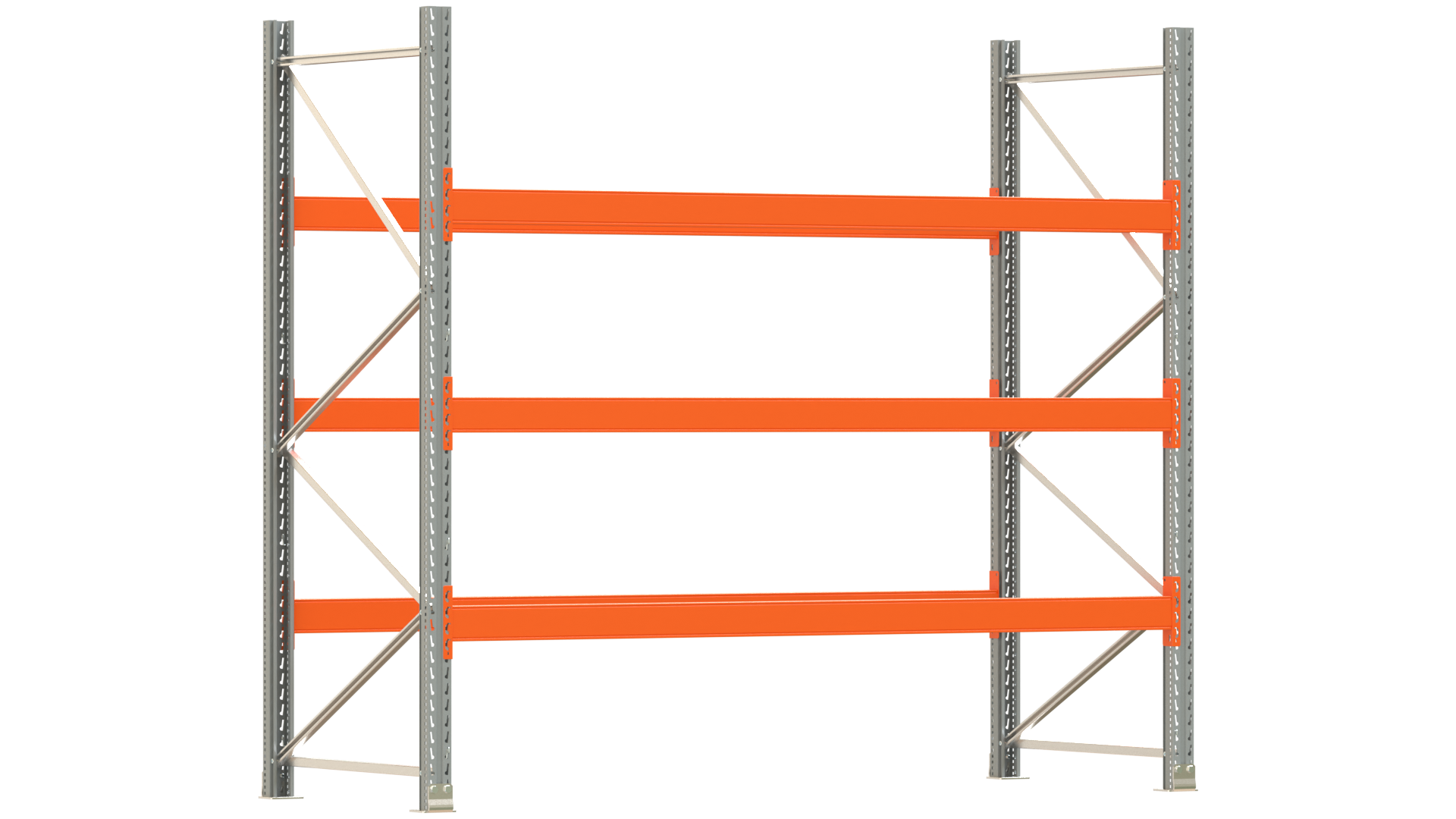 Pallet base rack 250x270x110 cm Shelf load 2,000 kg Bay load 4,000 kg