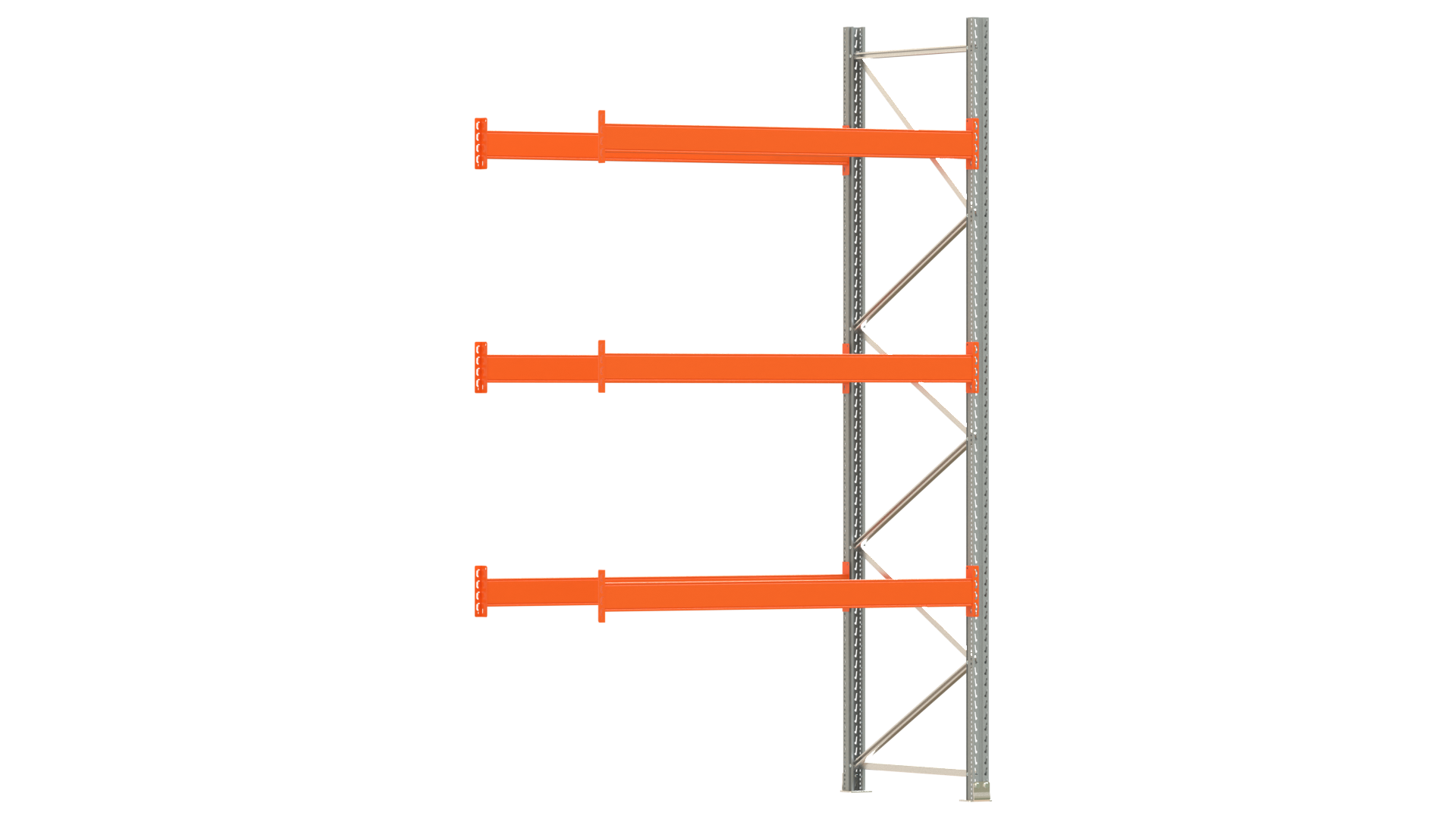 Paletten-Anbauregal 350x190x110 cm Fachlast 3.000 kg Feldlast 6.000 kg