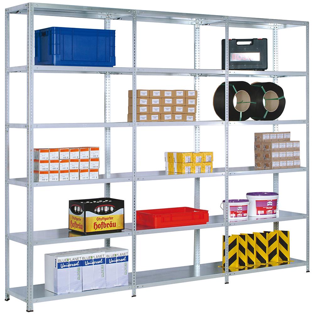 Screw-on extension shelf 300x87x30 cm shelf load 350 kg bay load 1,400 kg