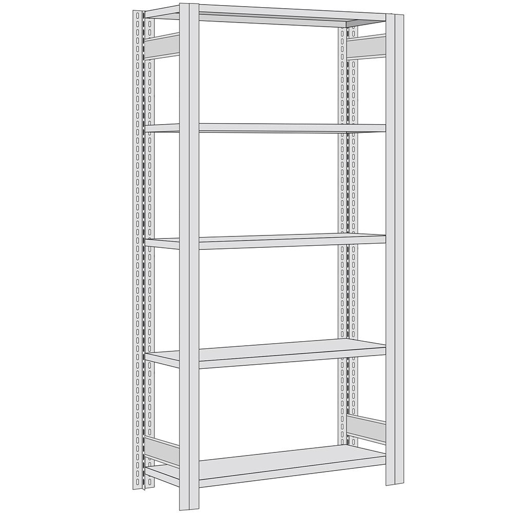 Standard-Grundregal 200x87x40 cm Fachlast 350 kg Feldlast 2.000 kg