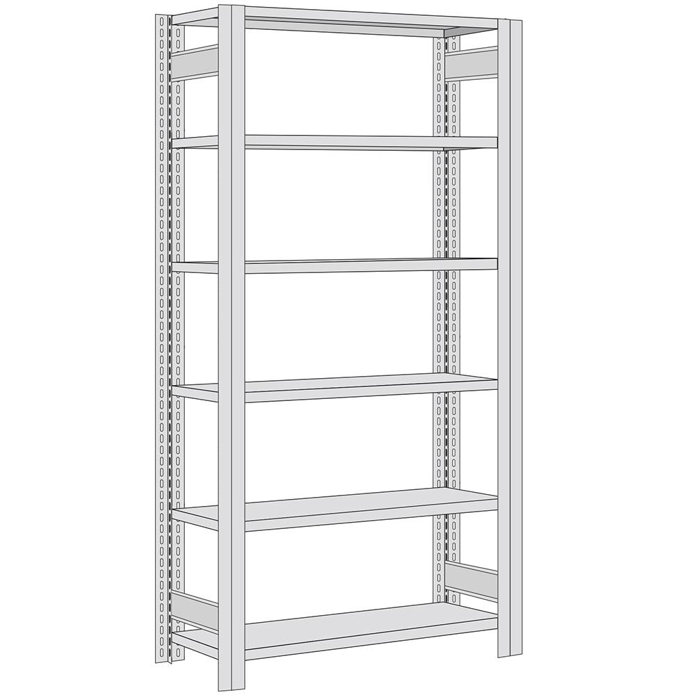 Standard basic shelf 250x100x30 cm Shelf load 350 kg Bay load 2,000 kg