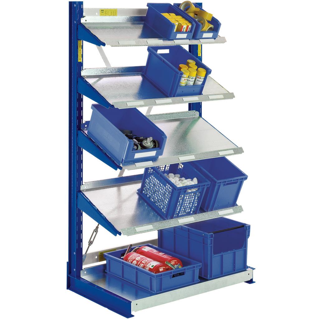 Kragarmregal Tragarmregal von BITO mit verzinkten Schrägböden