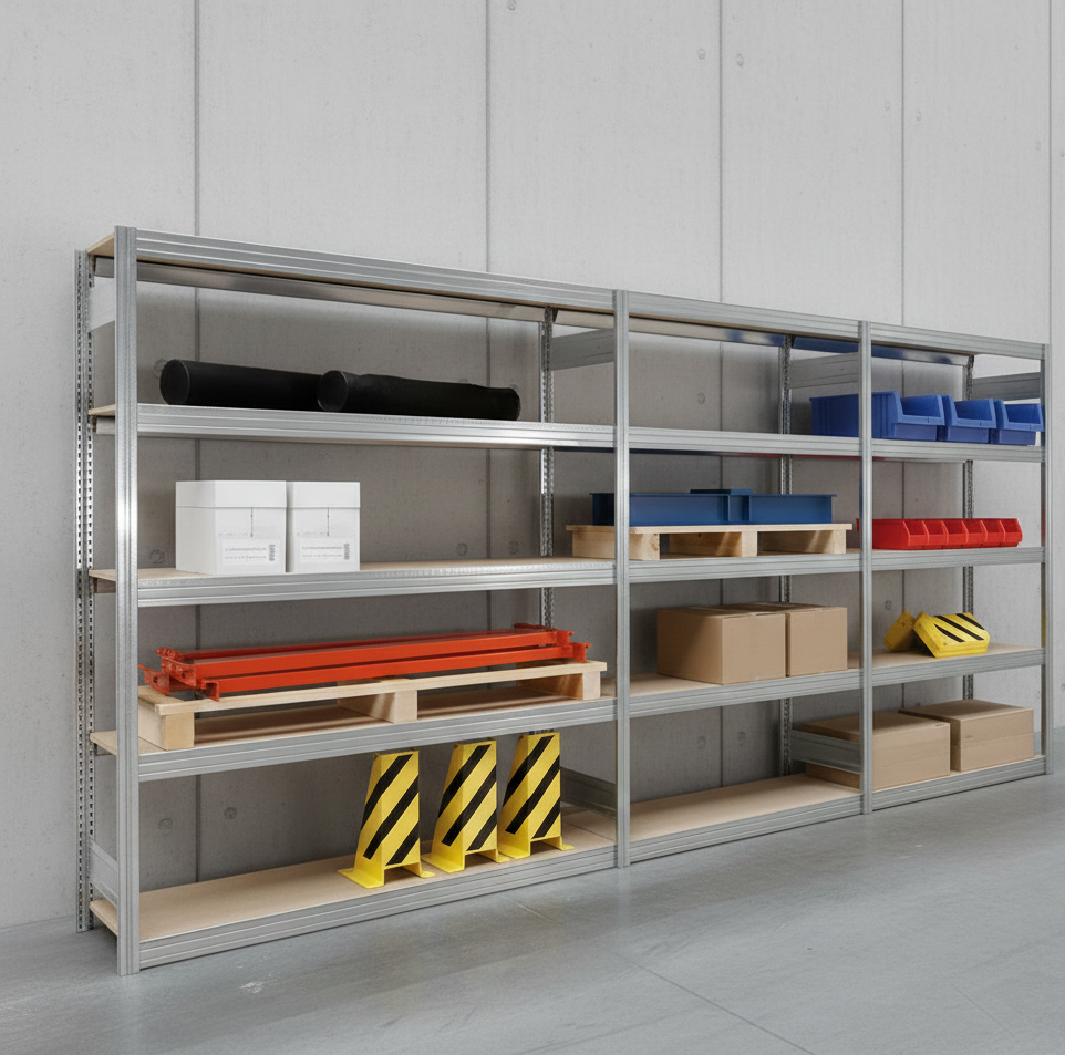 Großfachregal als Lagerregal in verzinkt