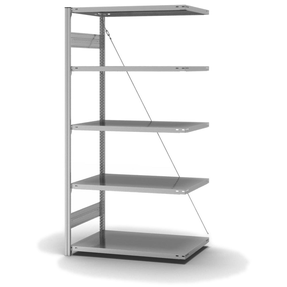 Fachbodenregal Anbauregal 5 Lagerebenen Fachlast 220 kg