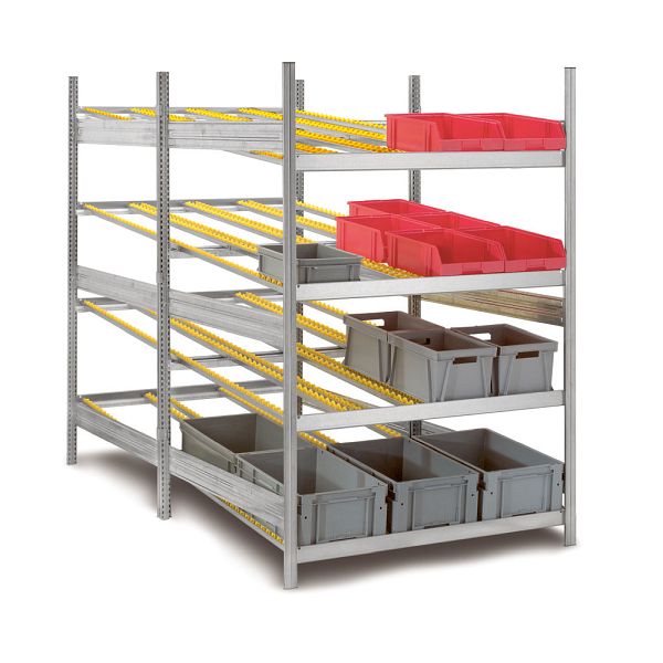 Durchlaufregal Grundregal in verzinkt