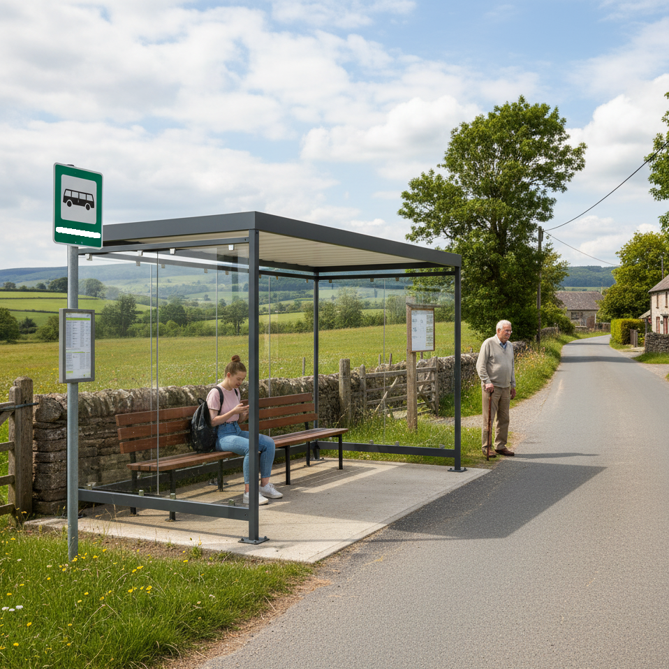 Unterstand Personenunterstand aus Stahl