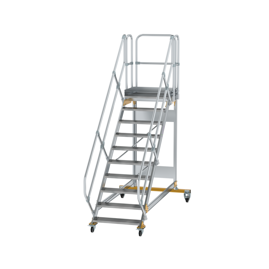 Plattformtreppe 45° fahrbar von MUNK Stufenbreite 800 mm