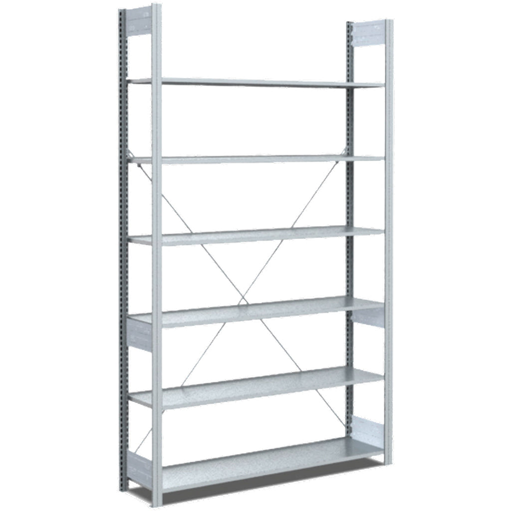 Archivregale
einseitige Nutzung, glanzverzinkte Ausführung