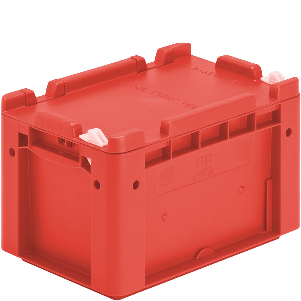 Eurobox XL - mit einteiligem Klappdeckel und Schnappverschluss Höhe 188 mm rot