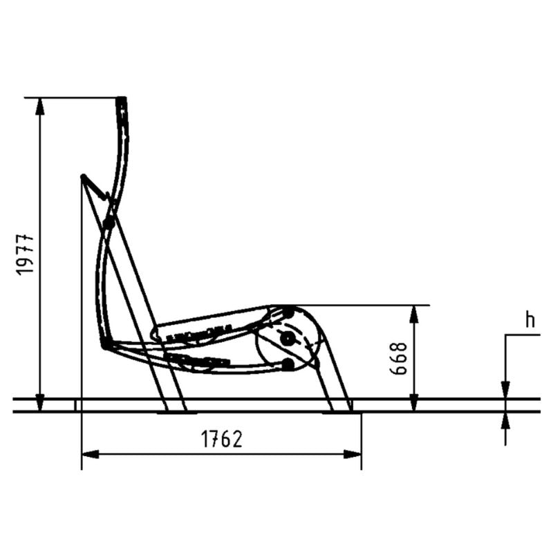 Crosstrainer aus Stehl pulverbeschichtet Zeichnung
