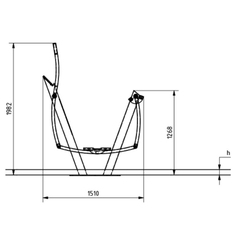 Crosstrainer aus Stahl für Outdoor-Training Zeichnung