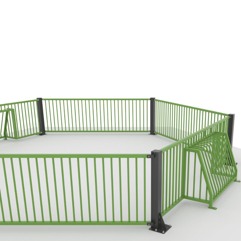 PANNA Outdoor Fußball Stahlkäfig Sechseckig