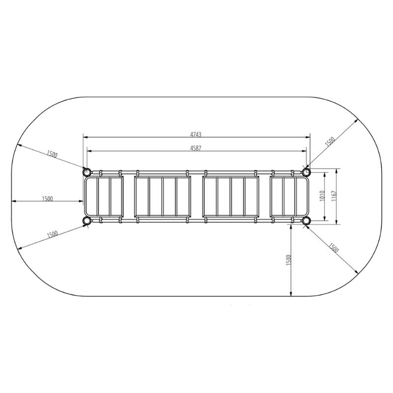 Kombileiter Groß für Outdoor-Fitness & Calisthenics Zeichnung