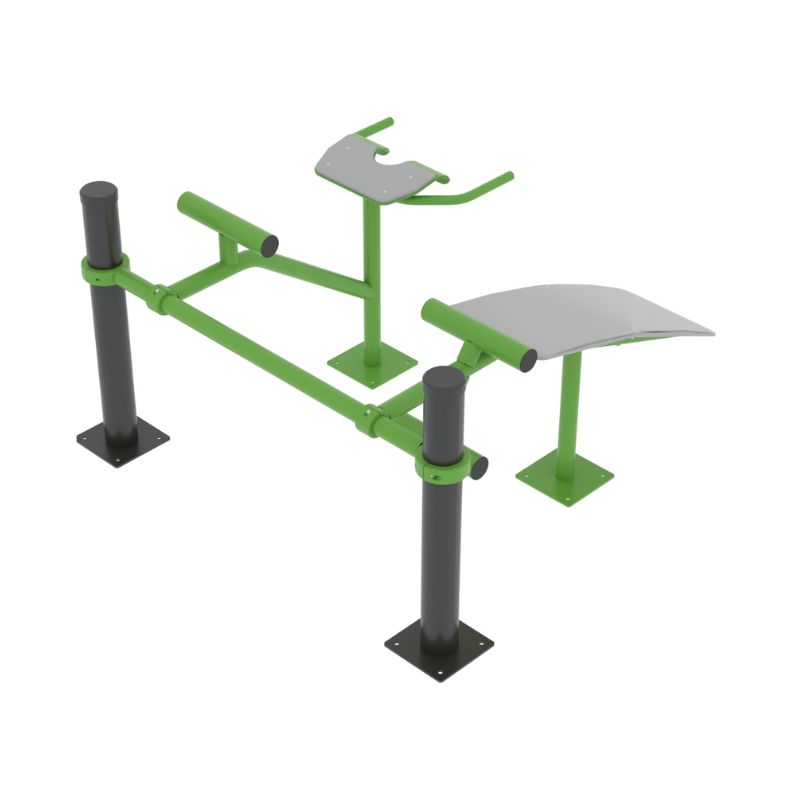 AB & Back Trainer 1900 aus Metall und pulverbeschichtet