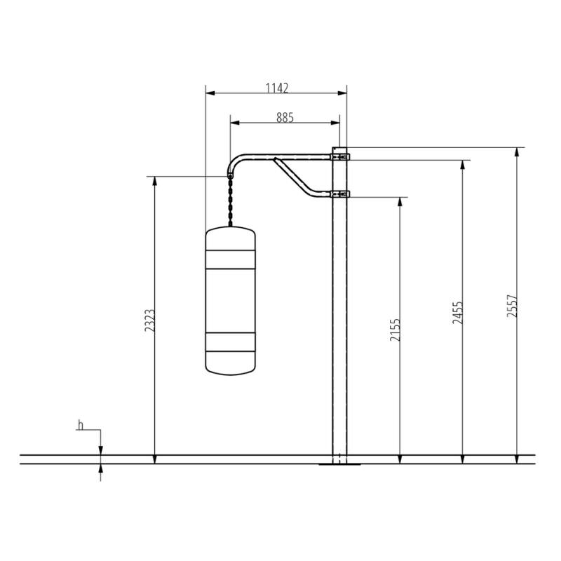 Maße Boxsack-Halter
