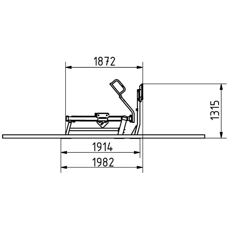 Rudergerät mit Wiederstand für das Outdoor-Gym Zeichnung