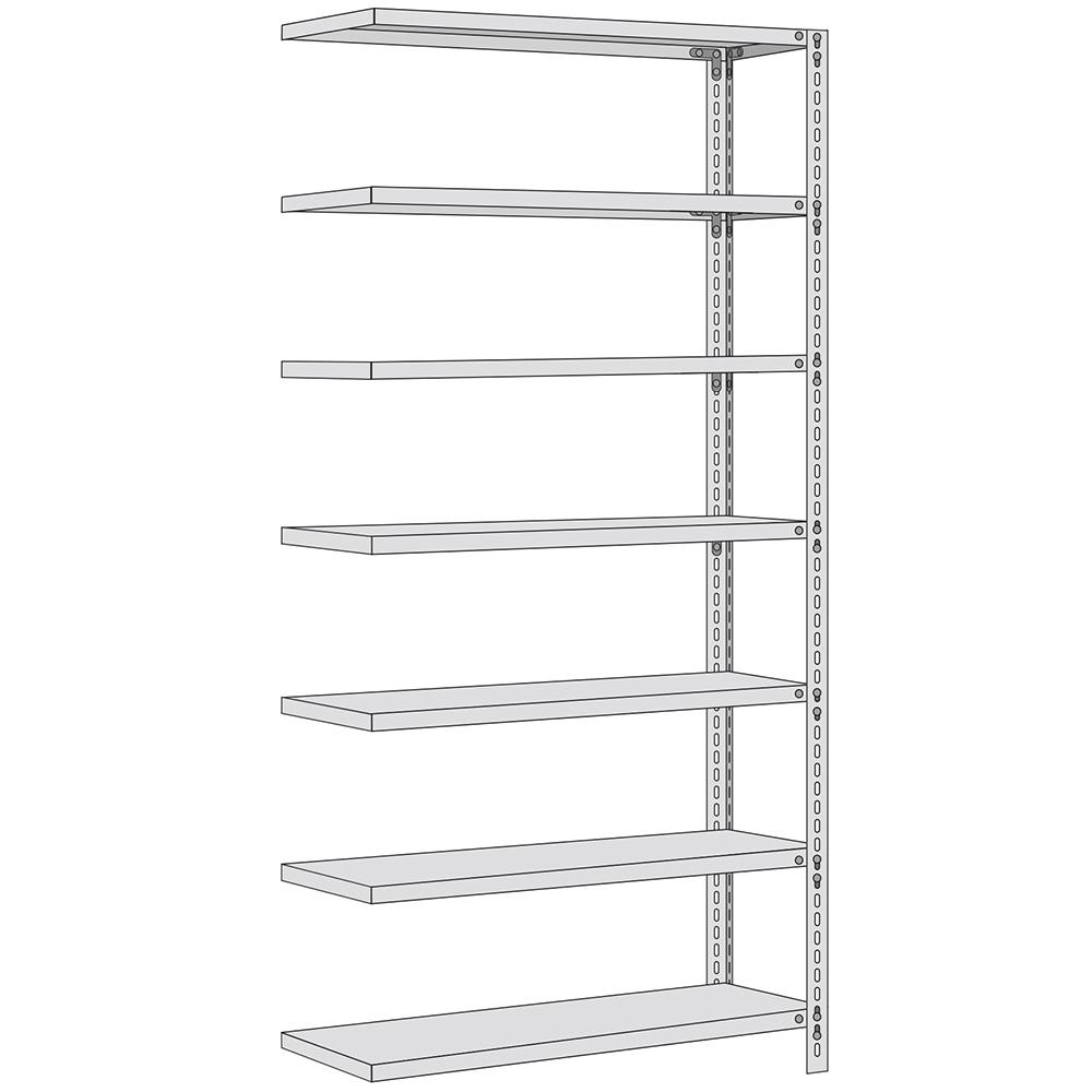 Schraub-Anbauregal 300x87x30 cm Fachlast 350 kg Feldlast 1.400 kg