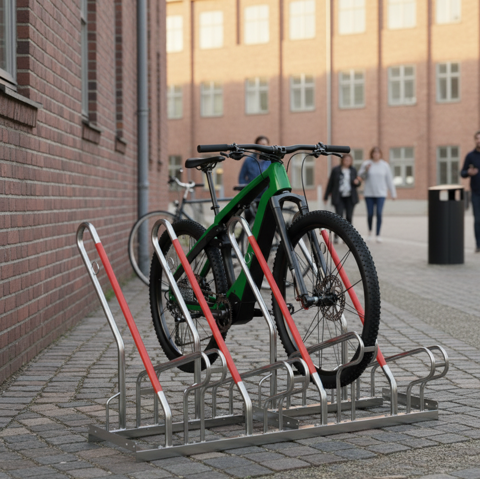 Fahrradständer aus Edelstahl
