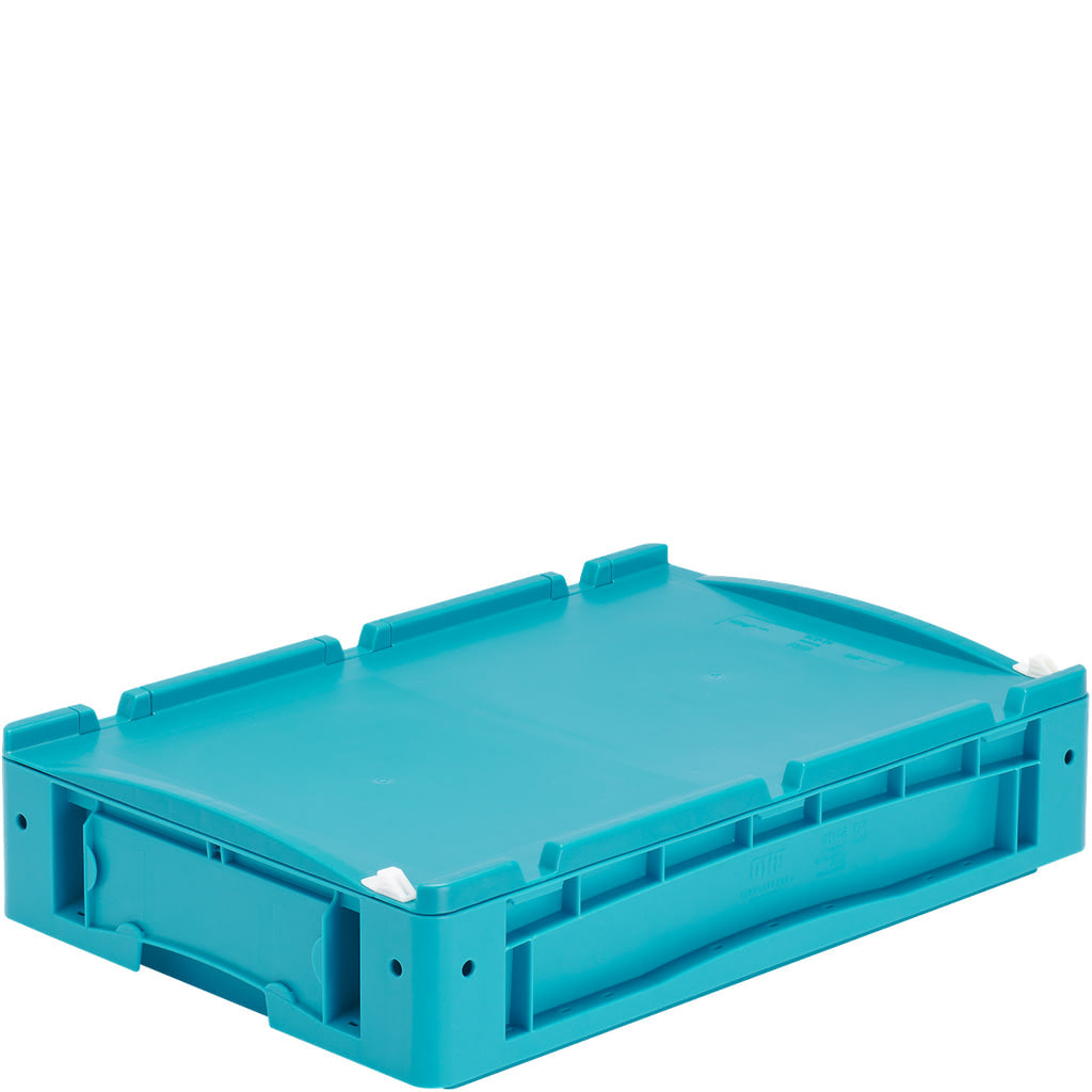 Kleinladungsträger KLT mit einteiligem Klappdeckel und Schnappverschluss von BITO
