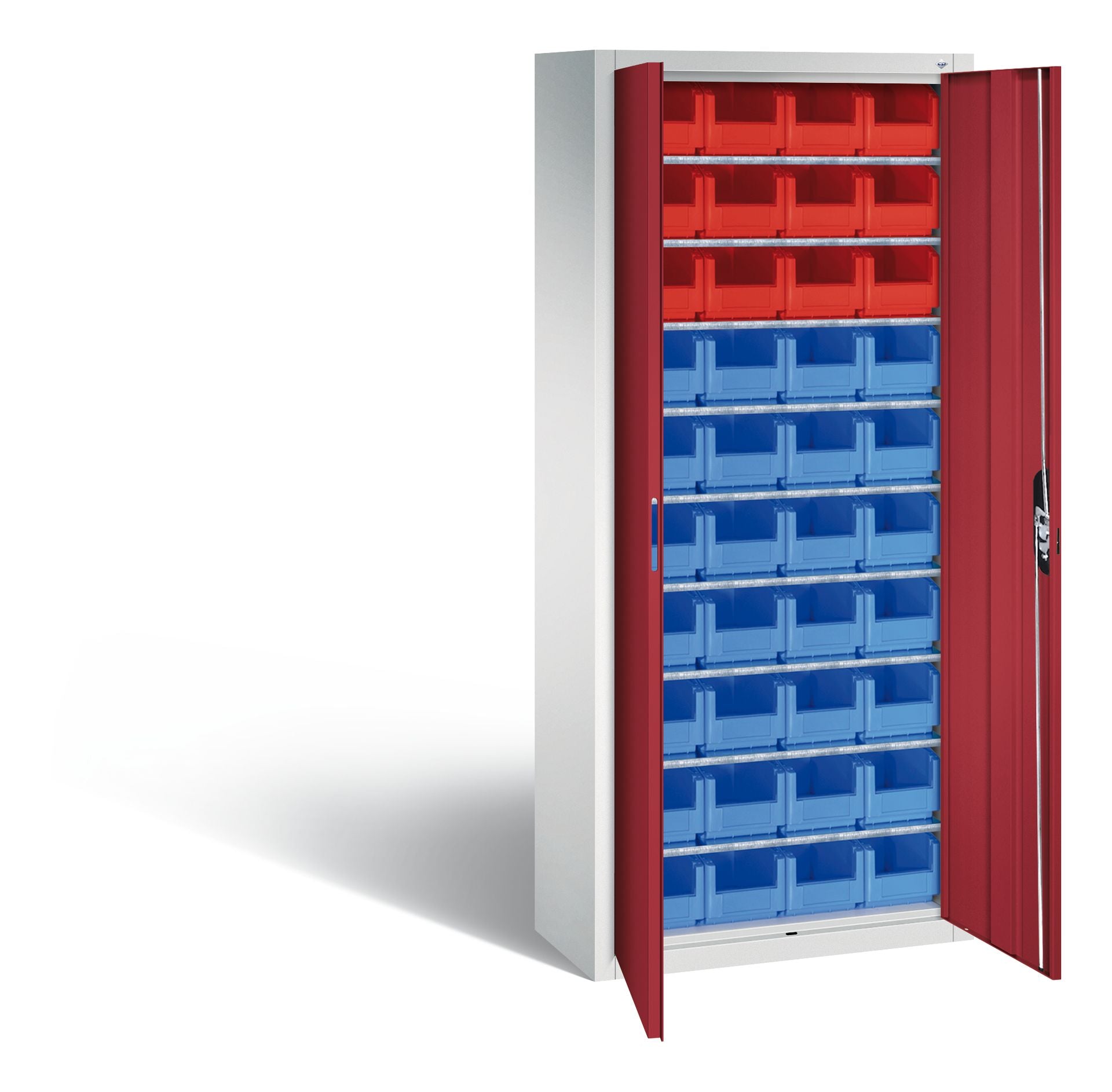 Magazinschrank von C+P in rot