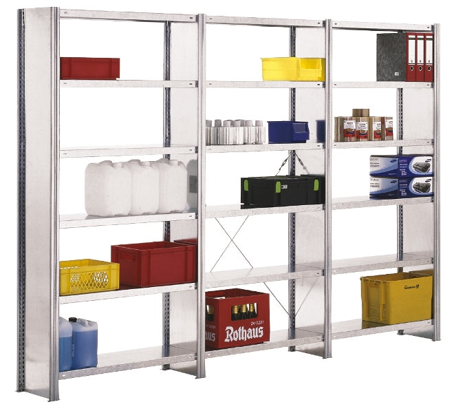 Basic storage rack 300x87x40 cm shelf load 350 kg bay load 2,000 kg