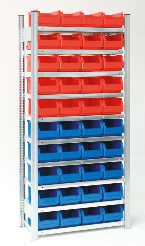 Open-fronted storage box basic shelf 200x87x40 cm shelf load 150 kg bay load 2,000 kg