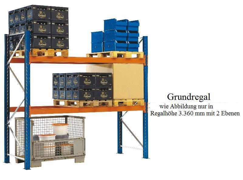KENO Paletten-Grundregal 336x270x110 cm Fachlast 3.000 kg Feldlast 5.400 kg