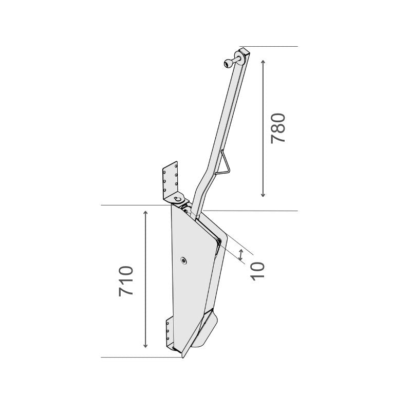Fahrradlift Fahrradständer an der Wand aus Edelstahl Zeichnung