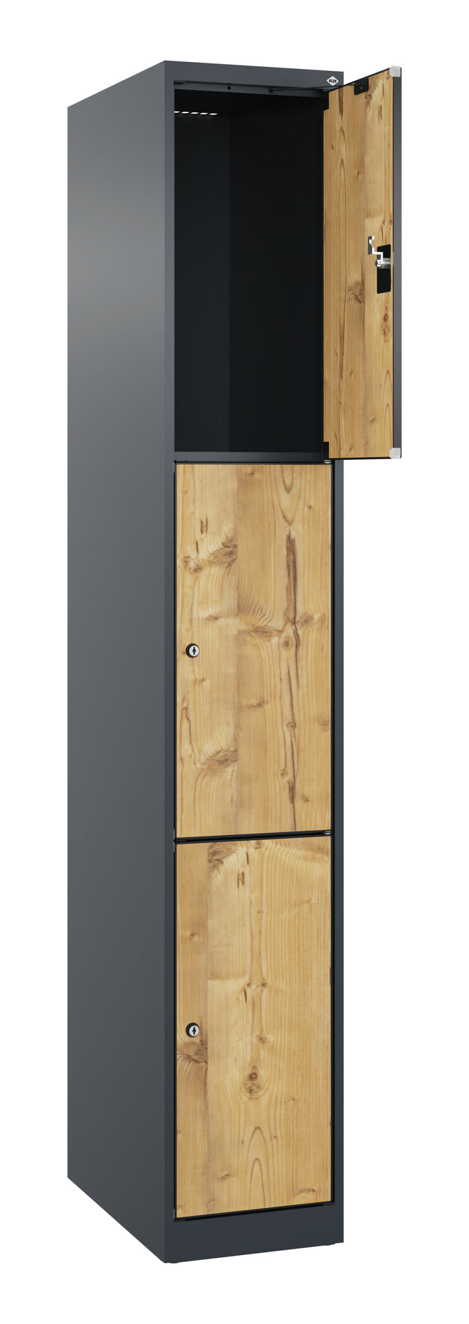 Schließfachschrank Evolo PLUS, 3 Fächer, 1850x300x500mm