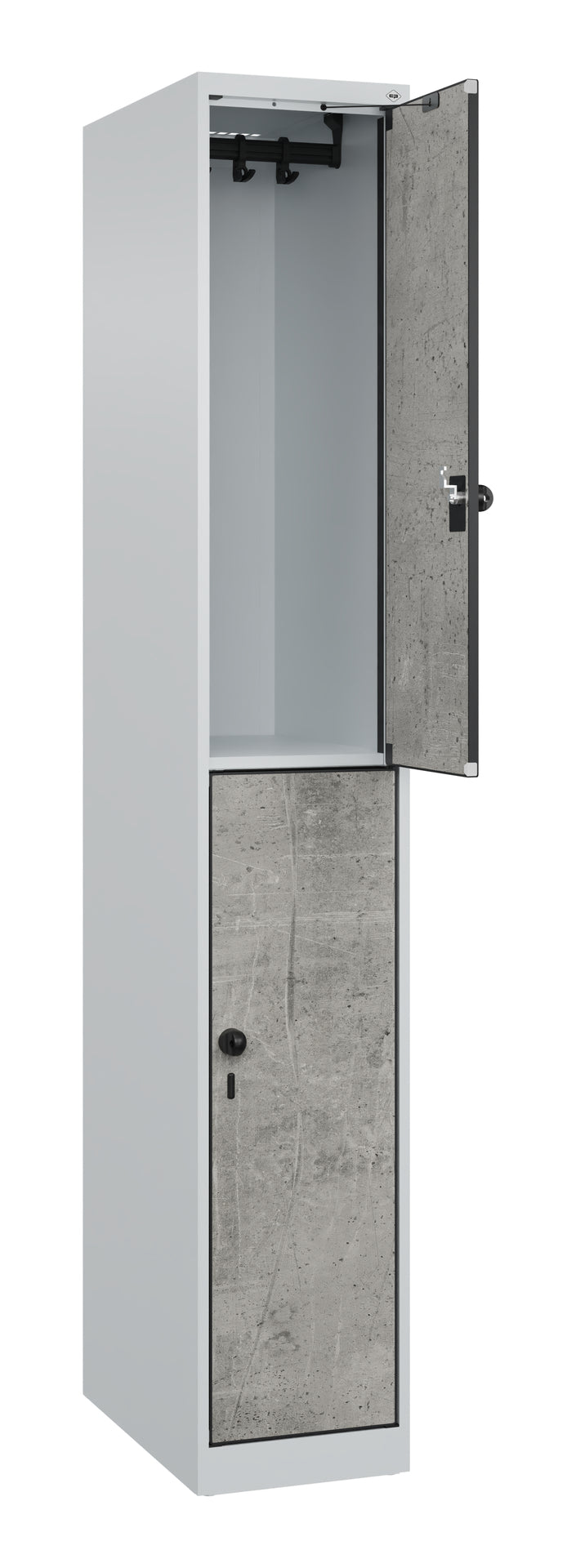 Doppelstöckiger Spind Evolo PLUS aus Stahl