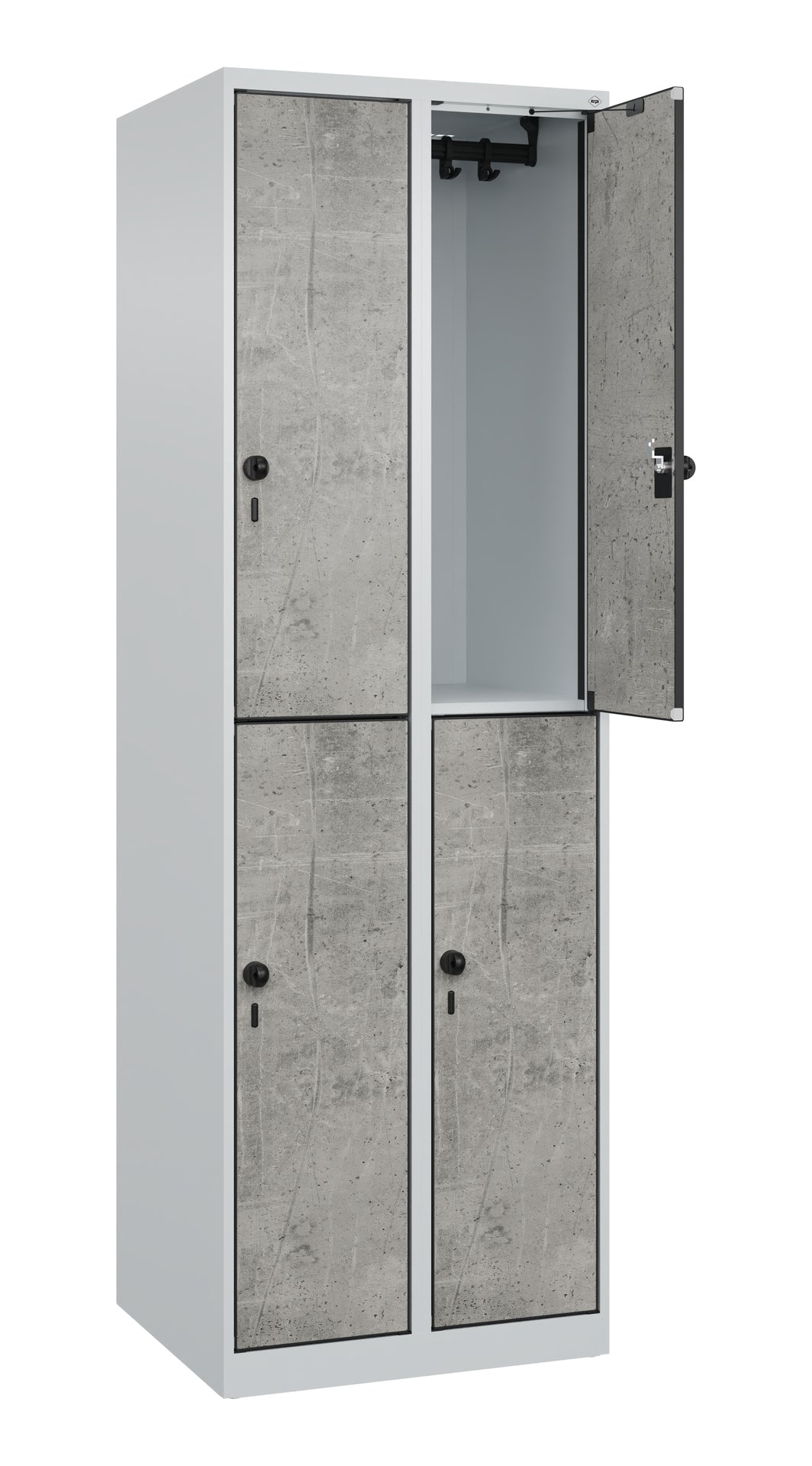 Doppelstöckiger Spind Evolo PLUS aus Stahl